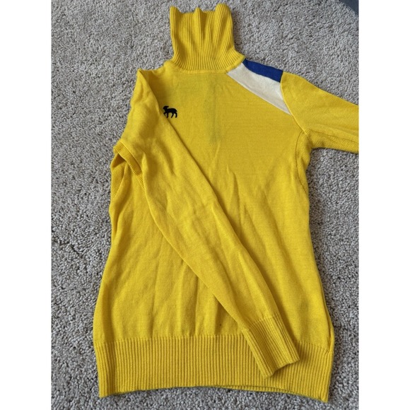 VTG l.a.m.b. sweater fall 2008 yellow Turtleneck Long Sleeve Size XS Women's Y2K - Picture 3 of 8